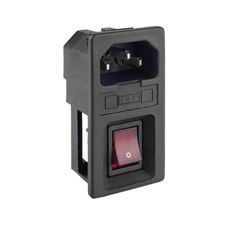 Sharvielectronics: Best Online Electronic Products Bangalore | EMI 12 3Pin AC Power Socket With Indicator Switch and Fuse Connector Socket Sharvielectronics | Electronic store in Karnataka