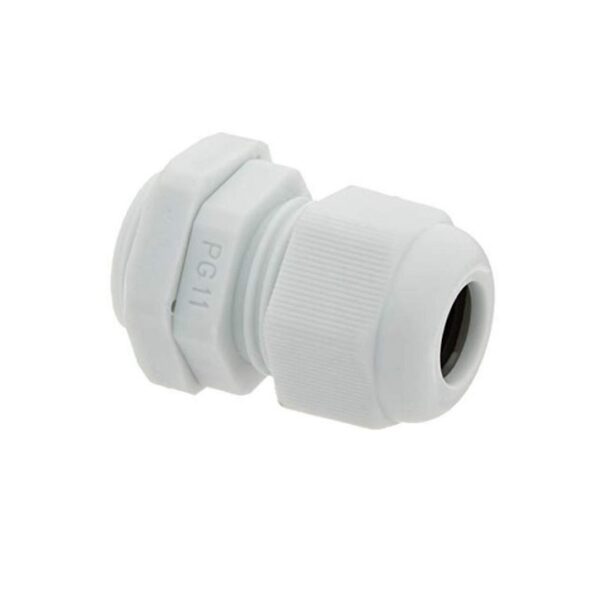PG11 Gland - Waterproof IP68 Nylon Plastic Cable Gland Connector - White