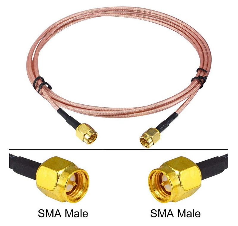 Sharvielectronics: Best Online Electronic Products Bangalore | RF RG178 SMA Male to SMA Male Nut Bulkhead Crimp Antenna Low Loss Coaxial Cable 1 Meter Cable Length Sharvielectronics 1 | Electronic store in Karnataka