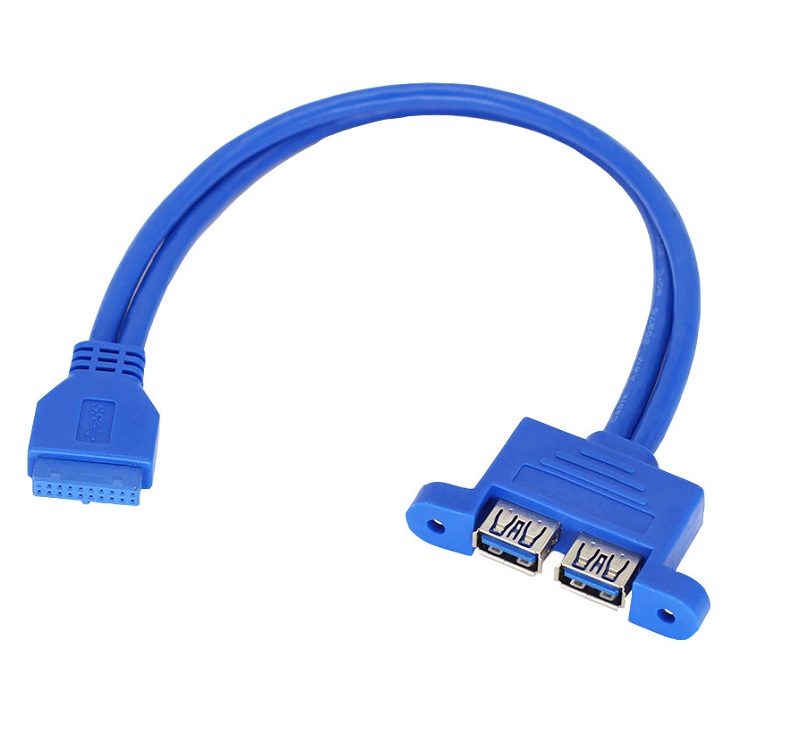 2 Port USB 3.0 Female To 20 Pin Motherboard Header Connection Cable – 50cm