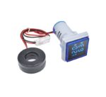 22mm 0-100A AC 50-500V 20-75Hz Digital Voltmeter Ammeter- Blue