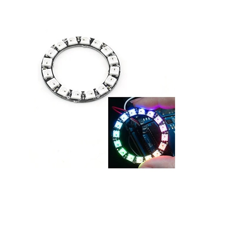 Sharvielectronics: Best Online Electronic Products Bangalore | 16Bit WS2812B 5050 RGB LED Built In Full Color Driving Lights Circular Development Board Sharvielectronics | Electronic store in Karnataka