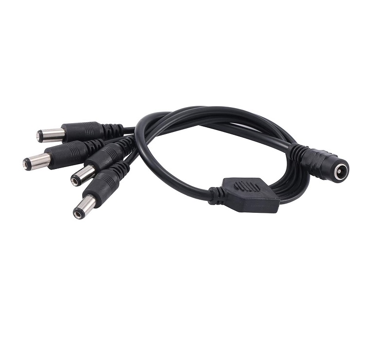 DC Jack 1 Female To 4 Male DC Power Splitter Extension Cable - 5.5 X 2.1mm