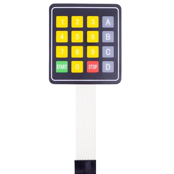 4x4 Keypad Matrix Membrane Type 16 Keys With START And STOP Buttons