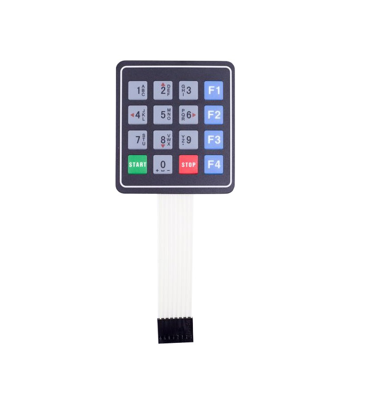Universal 4x4 Keypad Matrix Membrane Type 16 Keys With START And STOP Buttons