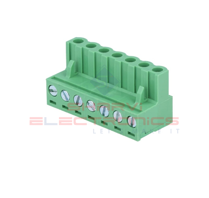 XY2500 7 Pin Right Angle Screw Terminal Block Female Connector 7.62mm Pitch