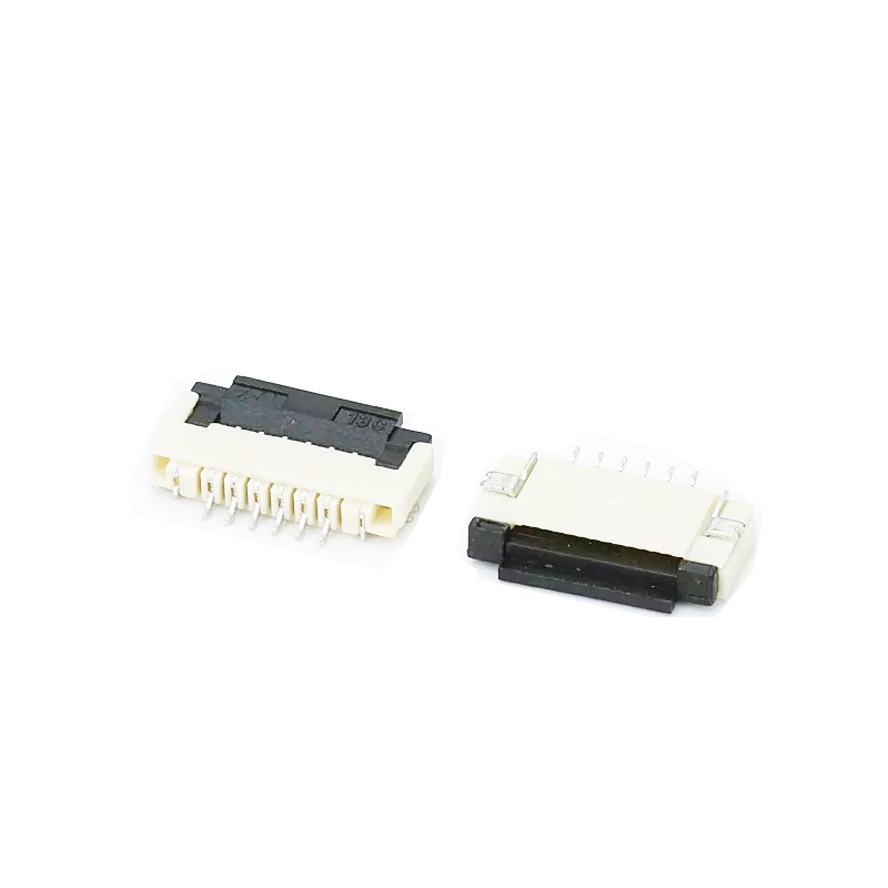 6 Pin FPC FFC SMT Bottom Contacts Flip Connector - 1mm Pitch