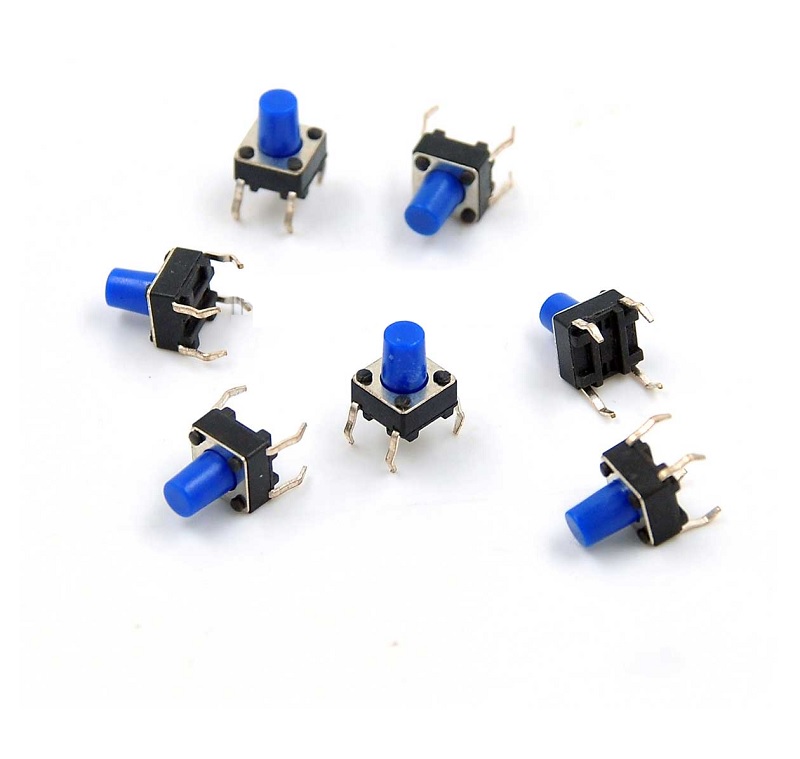 6x6x10mm Tactile Push Button Switch Blue - DIP Package