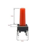 6x6x11mm Tactile Push Button Switch Red - DIP Package