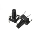 6x6x12mm Tactile Push Button Switch Black - DIP Package