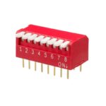 DIP Switch 8 Way Right Angle Piano Type