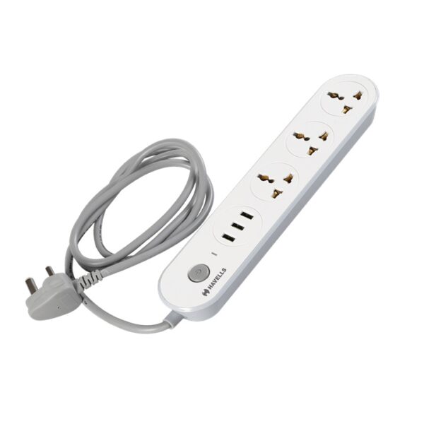 HAVELLS - 3 Way Universal Extension Board With 3 USB Port