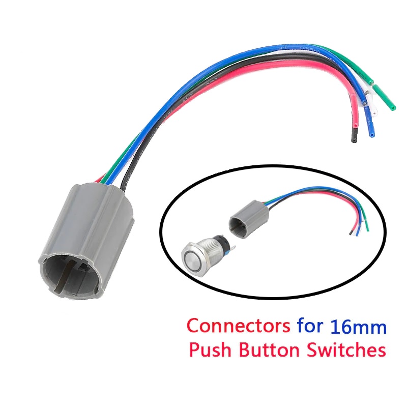 Sharvielectronics: Best Online Electronic Products Bangalore | 16mm 5 Pin Push Button Connector Cable Plug Socket ILLUMINATED Switch 5 Pin Connector Socket Sharvielectronics 1 | Electronic store in Karnataka