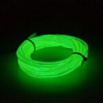 5M Light Dance Party Decor Light Neon LED Lamp Flexible Rope Tube Waterproof LED Strip – Only EL Wire - Green