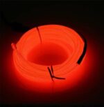 5M Light Dance Party Decor Light Neon LED Lamp Flexible Rope Tube Waterproof LED Strip – Only EL Wire - Red