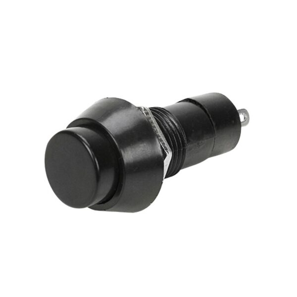 PBS-11A - 12mm Panel Mount Momentary Push Button Switch - Black
