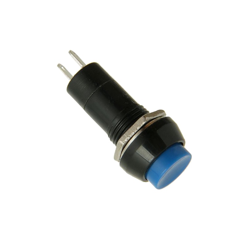 PBS-11A - 12mm Panel Mount Momentary Push Button Switch - Blue