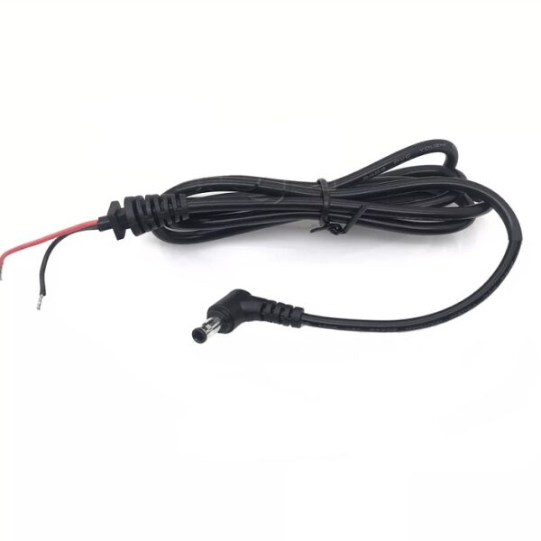 5.5×2.5mm DC Power Right Angle Jack Cable DC Power Jack Right Angle Plug Without Ferrite Core – 1 Meter