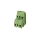 3 Pin Double Decker Straight PCB Mount Male Terminal Block 5.08mm Pitch