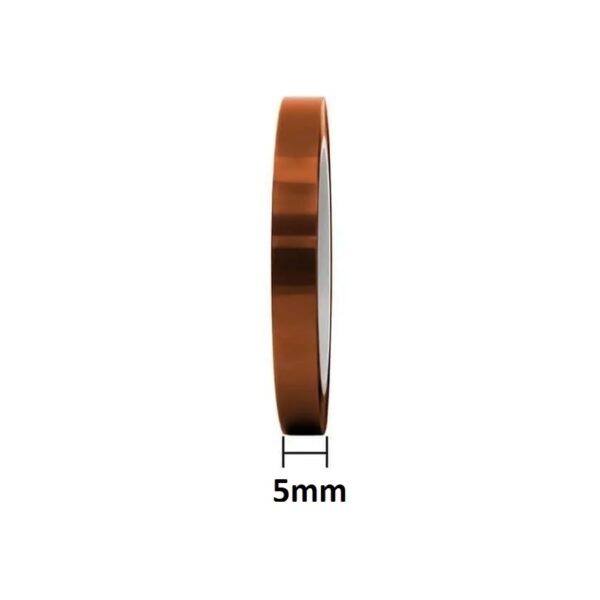 5mm High Temperature Heat Resistant Kapton Tape Polyimide - 30 Meter Roll