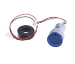 AD16- 22DSA 0-100A 22mm Round LED Ammeter Indicator Light With Transformer - Blue