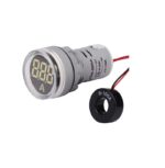 AD16- 22DSA 0-100A 22mm Round LED Ammeter Indicator Light With Transformer - White
