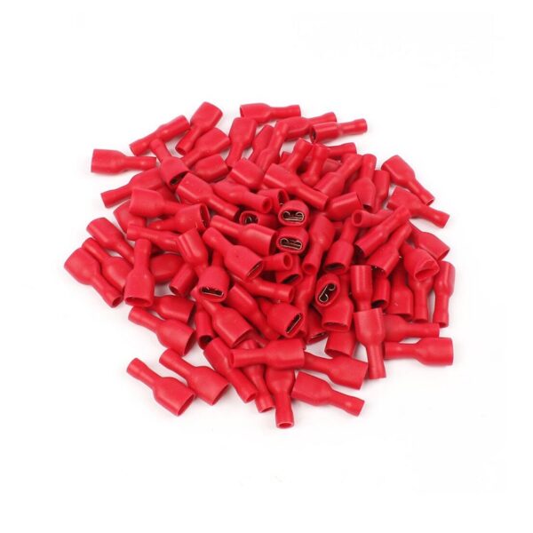 FDFD1.25-250 - 7.4mm Insulated Crimping Terminal Female Connector - Red