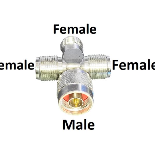 N Type One Male To 3 N Female RF Connector 4 Way Coaxial Adapter