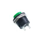R13-507 - 16mm 2 Pin Momentary Round Push Button - Green