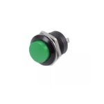 R13-507 - 16mm 2 Pin Momentary Round Push Button - Green