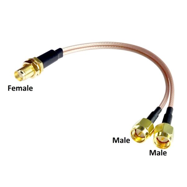 RF RG178 Pigtail Cable SMA Dual Male To SMA Female Coaxial Cable - 10cm Meter Cable Length