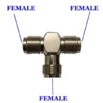 T Shape N Female To 2 N Female Triple RF Connector 3 Way Coaxial Adapter