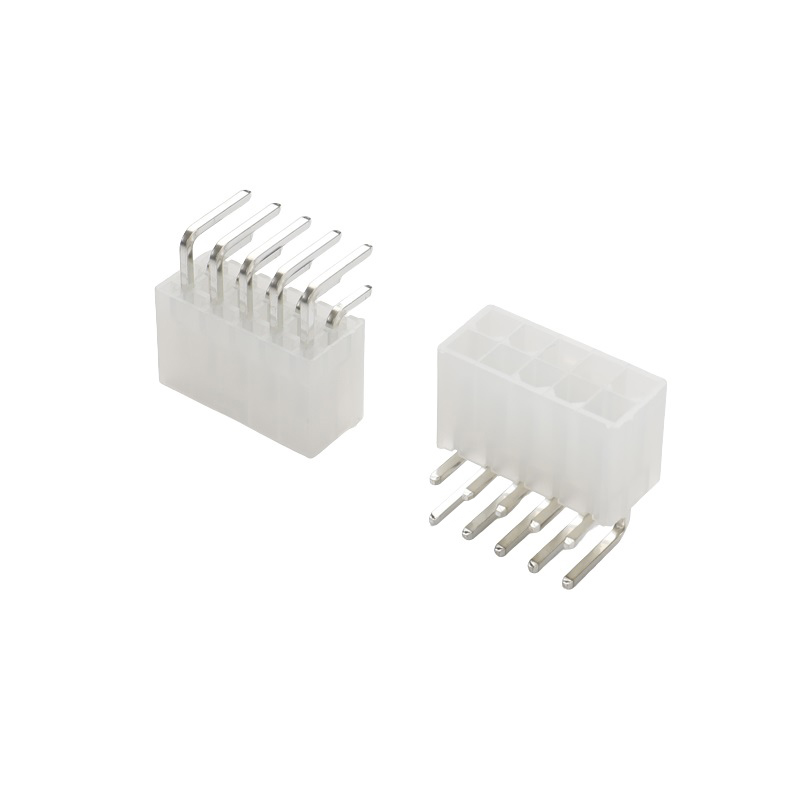 10 Pin 2x5 Molex 5569 Minifit Male Right Angle Connector 4.2mm Pitch