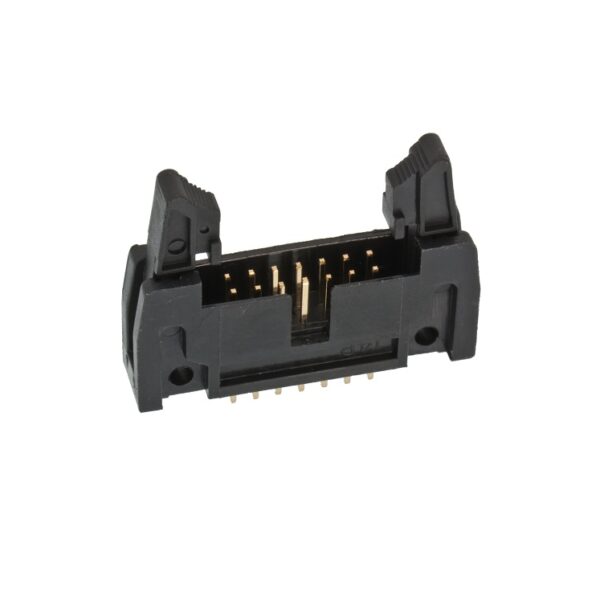 14 Pin IDC Male Header Straight PCB Mount With Lock - 2.54mm Pitch