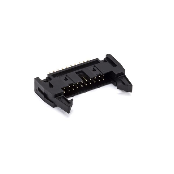 20 Pin IDC Male Header Straight PCB Mount With Lock - 2.54mm Pitch