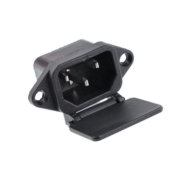 IEC 320 C14 - 250V 10A Panel Mount Plug Adapter Power Connector Socket With Spring Cover