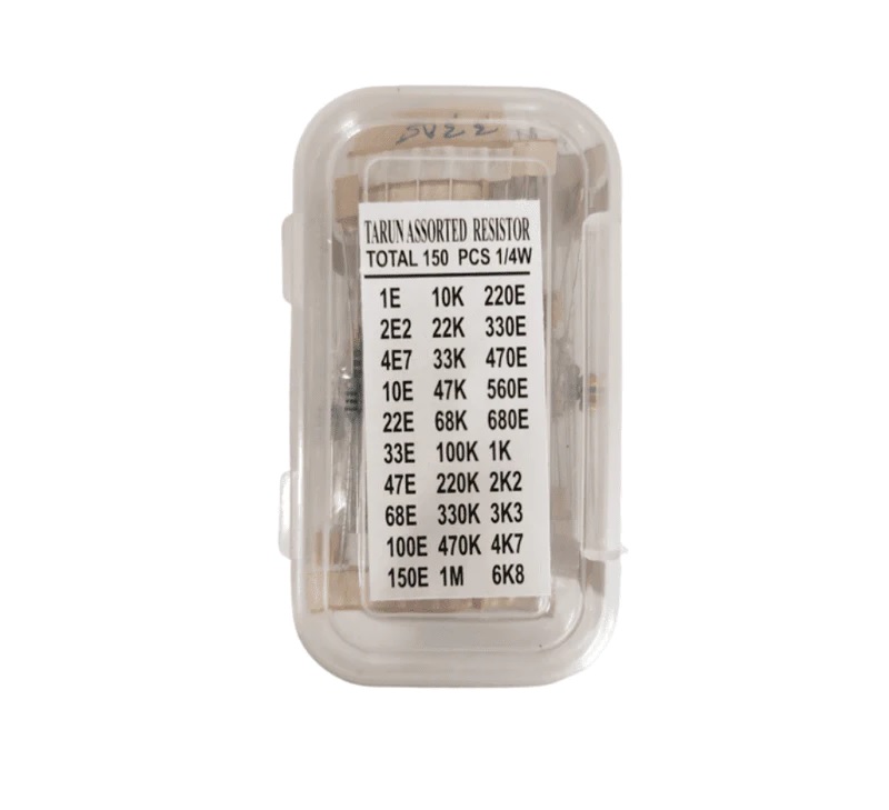 Mix Resistor Box 1/4 Watt ±5% Tolerance - 150 Resistors And 30 Value