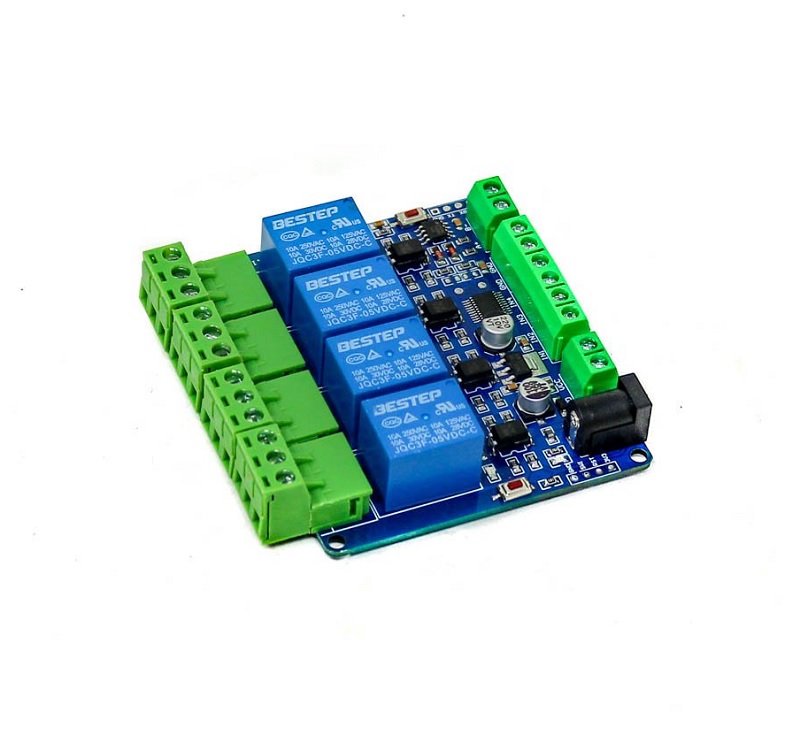 5V 4Channel Relay Module With Modbus RTU Input Optocoupler Isolation
