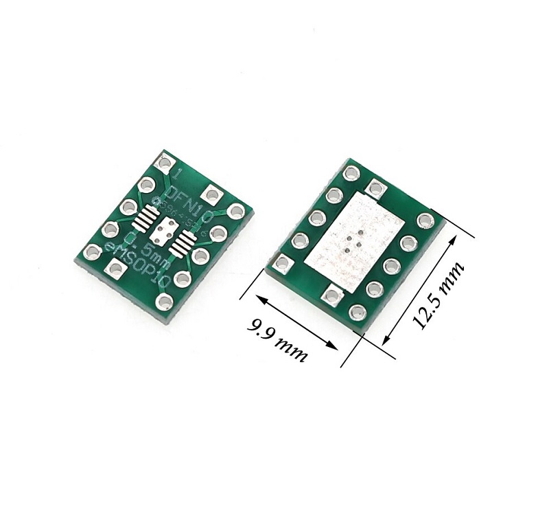 Sharvielectronics: Best Online Electronic Products Bangalore | DFN10 eMSOP10 0.5mm SMD Adapter PCB Sharvielectronics | Electronic store in Karnataka