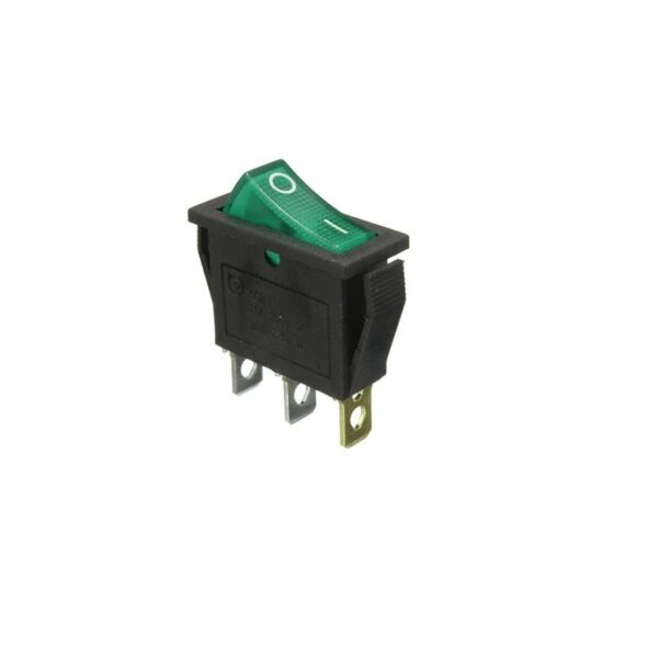 KCD3 16A 250V SPST ON-OFF Rocker Switch with Green Light