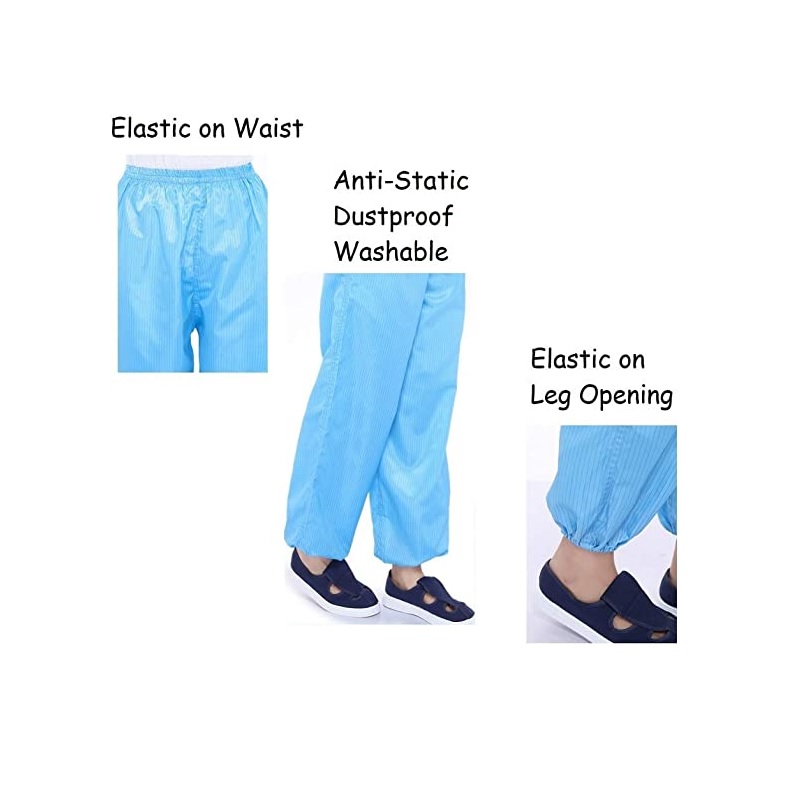 ESD Pant / Anti-Static Lab Pants Unisex Size L – Blue