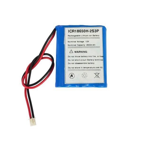 ICR18650H-2S3P 12V 2600mAh Lithium-Ion Rechargeable Battery With 2 Pin JST Connector