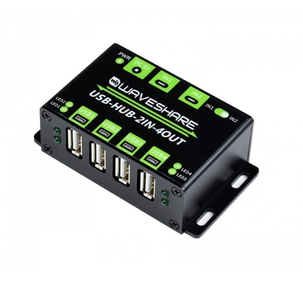 USB-HUB-2IN-4OUT-NP - 4-Port USB 2.0 HUB With Two Host Inputs Industrial Grade