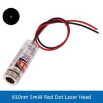 12mm 5mW Red Point Laser Module MXD1230 Point Spot Size Adjustable Laser