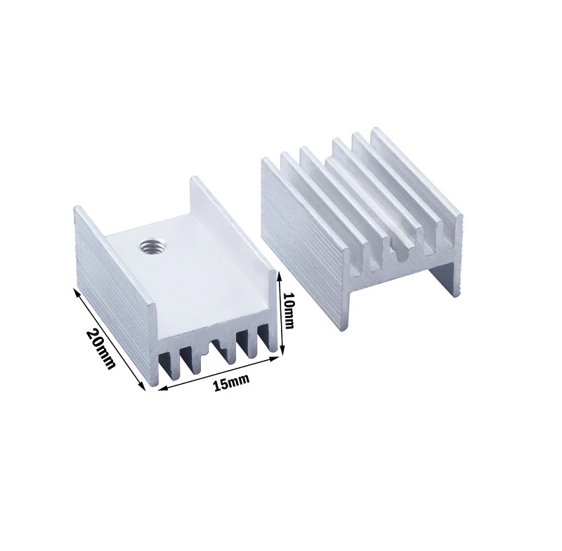 Sharvielectronics: Best Online Electronic Products Bangalore | 20x15mmx10mm White Heat Sink For – TO 220 Package Sharvielectronics 1 | Electronic store in Karnataka