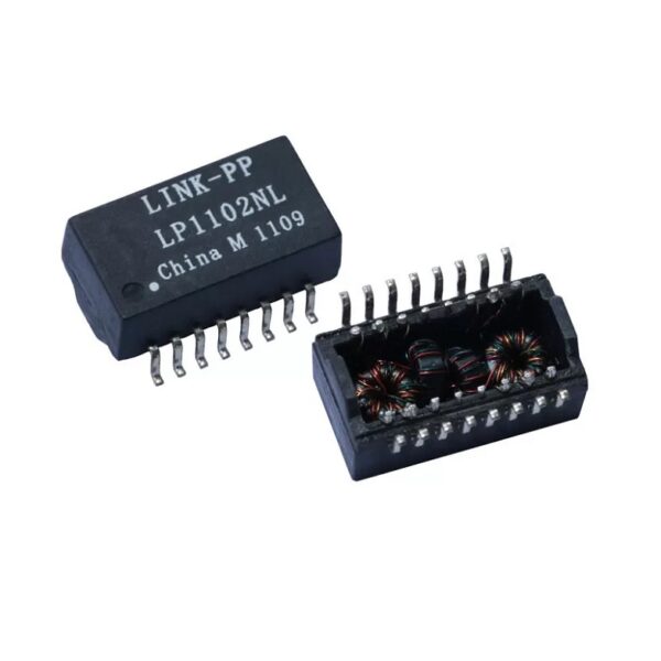 LP1102NL - 10/100 BASE-T Single Port Ethernet Lan Transformer Module - SMD 16Pin