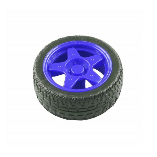 Blue Tracked Rubber Wheel for BO Motor 65mm x 26mm