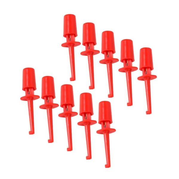 60mm Round Small Single Test Hook Clip Test Probe Red