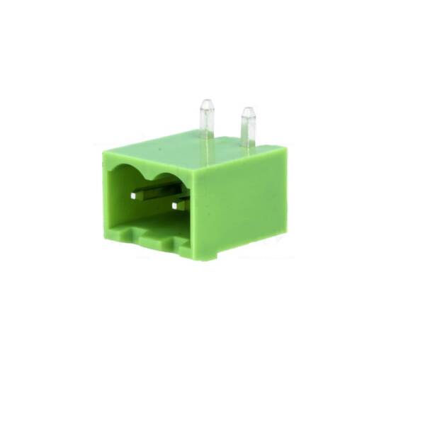 XY2500R-D-5.08 - 2 Pin Close Type Right Angle Terminal Block Male Connector 5.08mm Pitch - XINYA