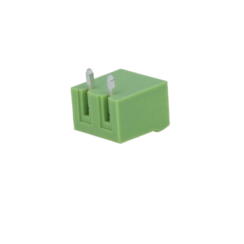 XY2500R-D-5.08 - 2 Pin Close Type Right Angle Terminal Block Male Connector 5.08mm Pitch - XINYA
